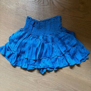 Rays for days blue satin skort